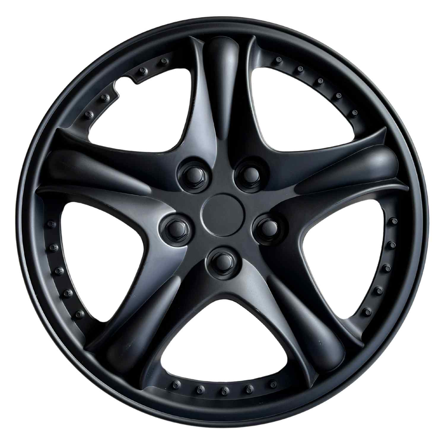 MHUI Tapacubos para ruedas de coche, 13/14/15 pulgadas (blanco negro) para  decoración de rueda de coche, adecuado para piezas de modificación de