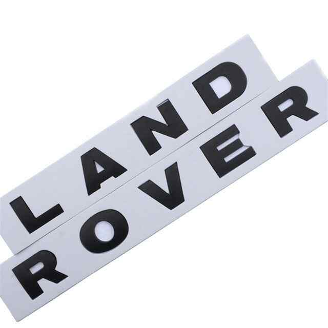 Emblema adhesivo letras compatible con Land Rover negro mate
