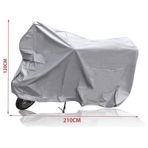 Funda para moto impermeable a Prueba de Polvo Anti-UV 210x120 cm gris para interior