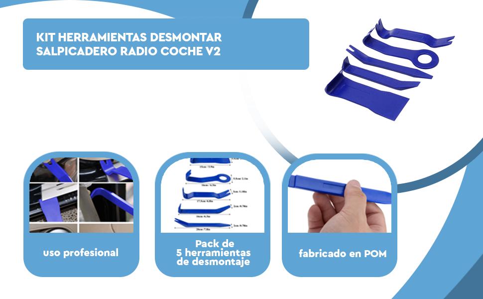 Banner - Kit herramientas desmontar salpicadero radio coche v2 azul