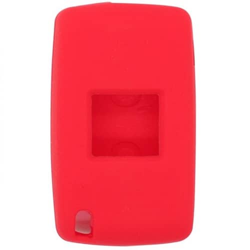 Funda silicona mando llave del coche 2 botones compatible con Peugeot rojo