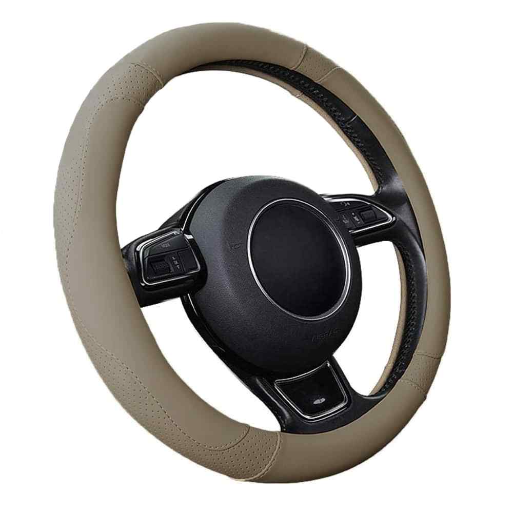 Fundas para volante de coche deportivo, accesorio antideslizante de cuero  PU, para volante de 37-38cm, 9 colores - AliExpress