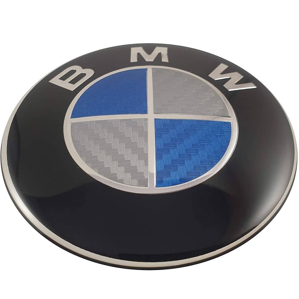 Emblema BMW de 70 mm, con borde cromado y 2 pasadores de guía