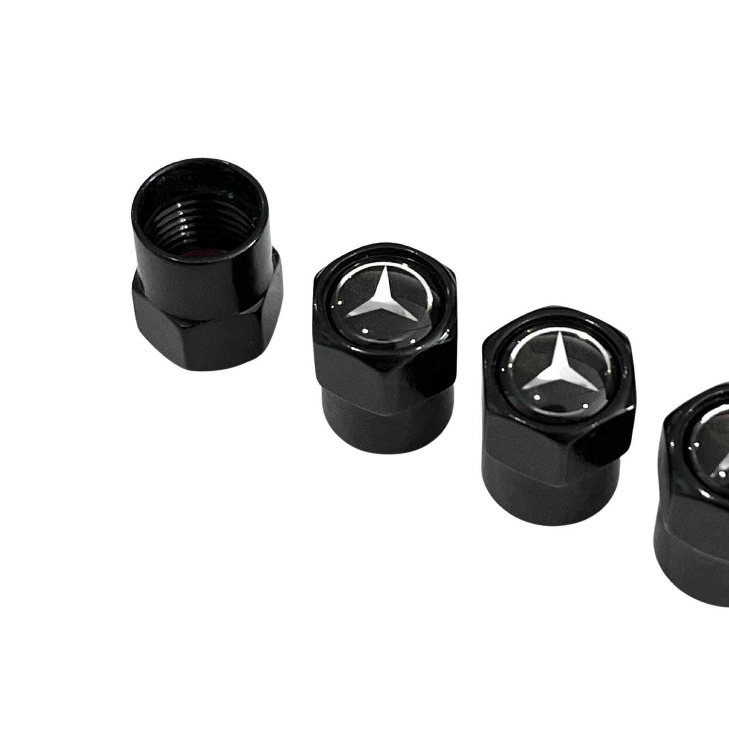 Tapones de Aluminio para Válvula de Neumático de Coche Mercedes